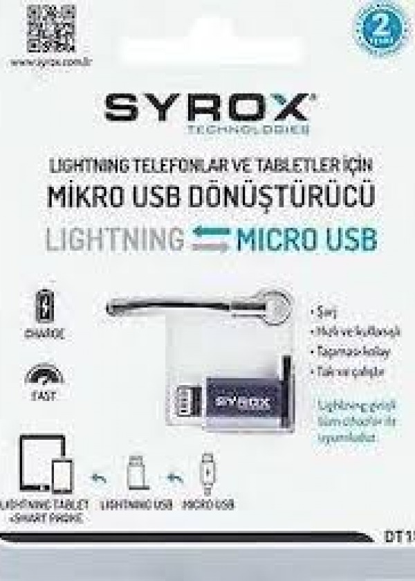 Syrox DT-15 Micro Usb to İphone Dönüştürücü